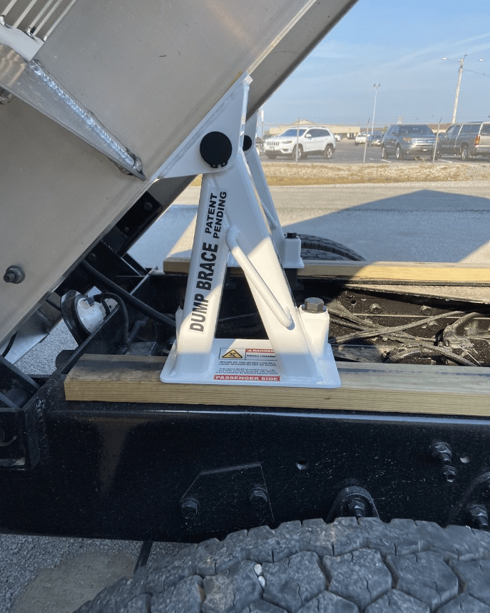 white super duty dump brace